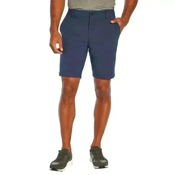 NWT Men's Banana Republic Lightweight Navy Blue Flat Front Shorts Size 40 - Picture 1 of 10